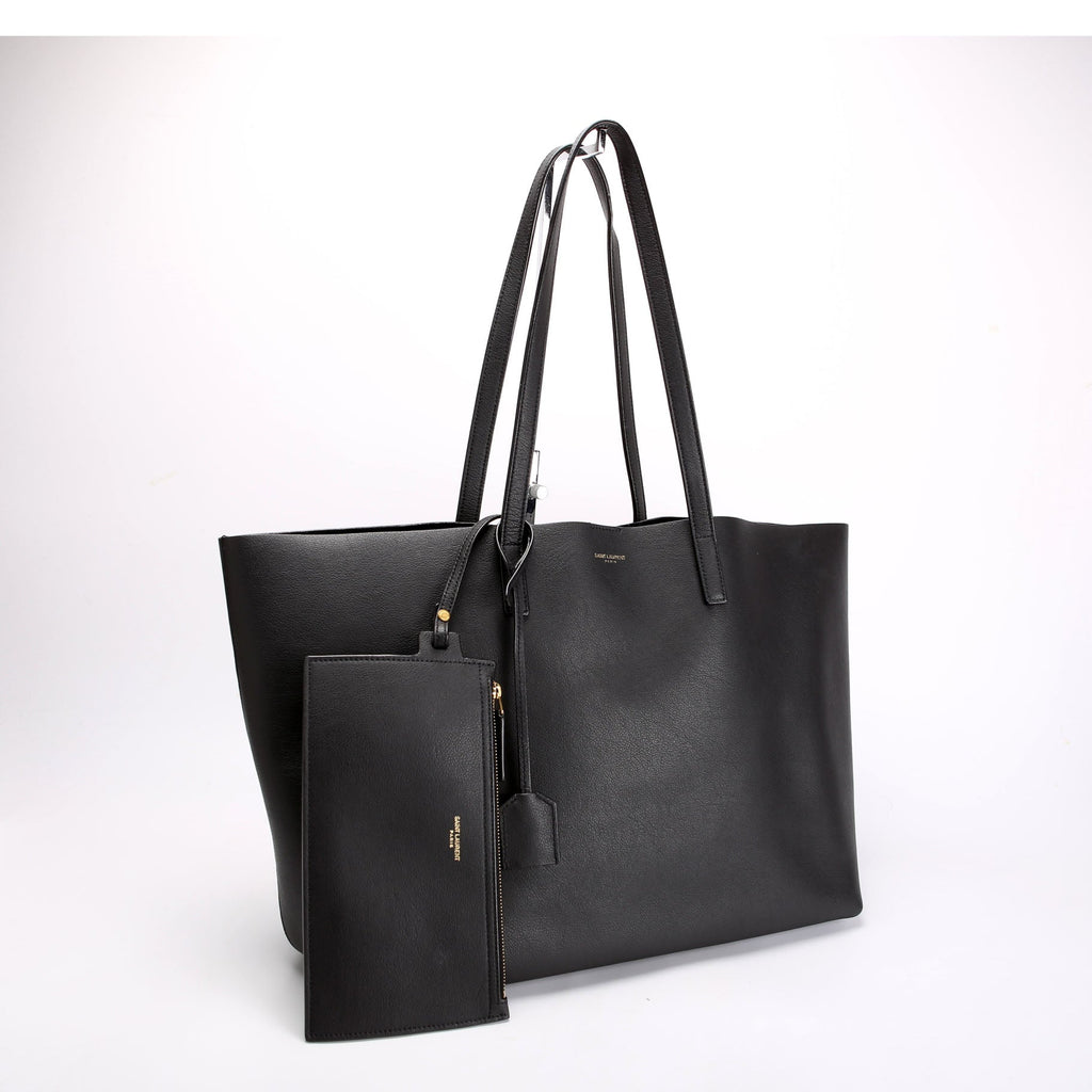 Shopping Bag E/W Supple Leather 600281 Black