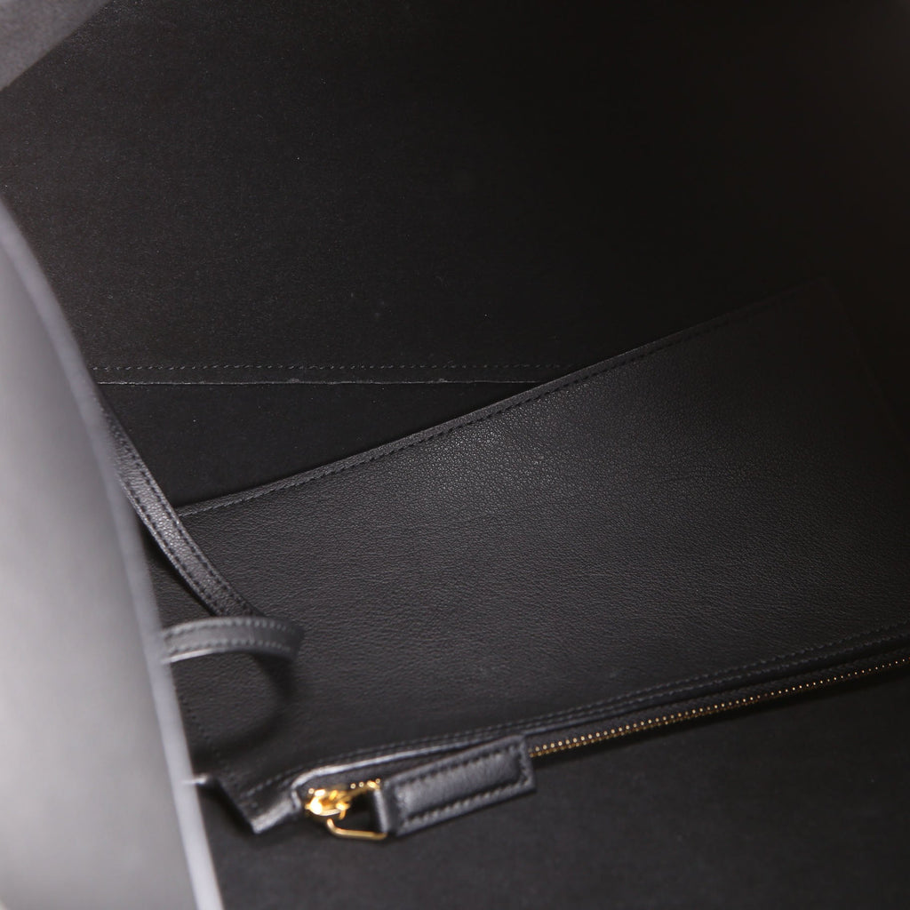 Shopping Bag E/W Supple Leather 600281 Black