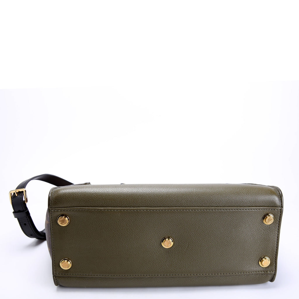 On My Side MM Calfskin/Monogram Green/Beige