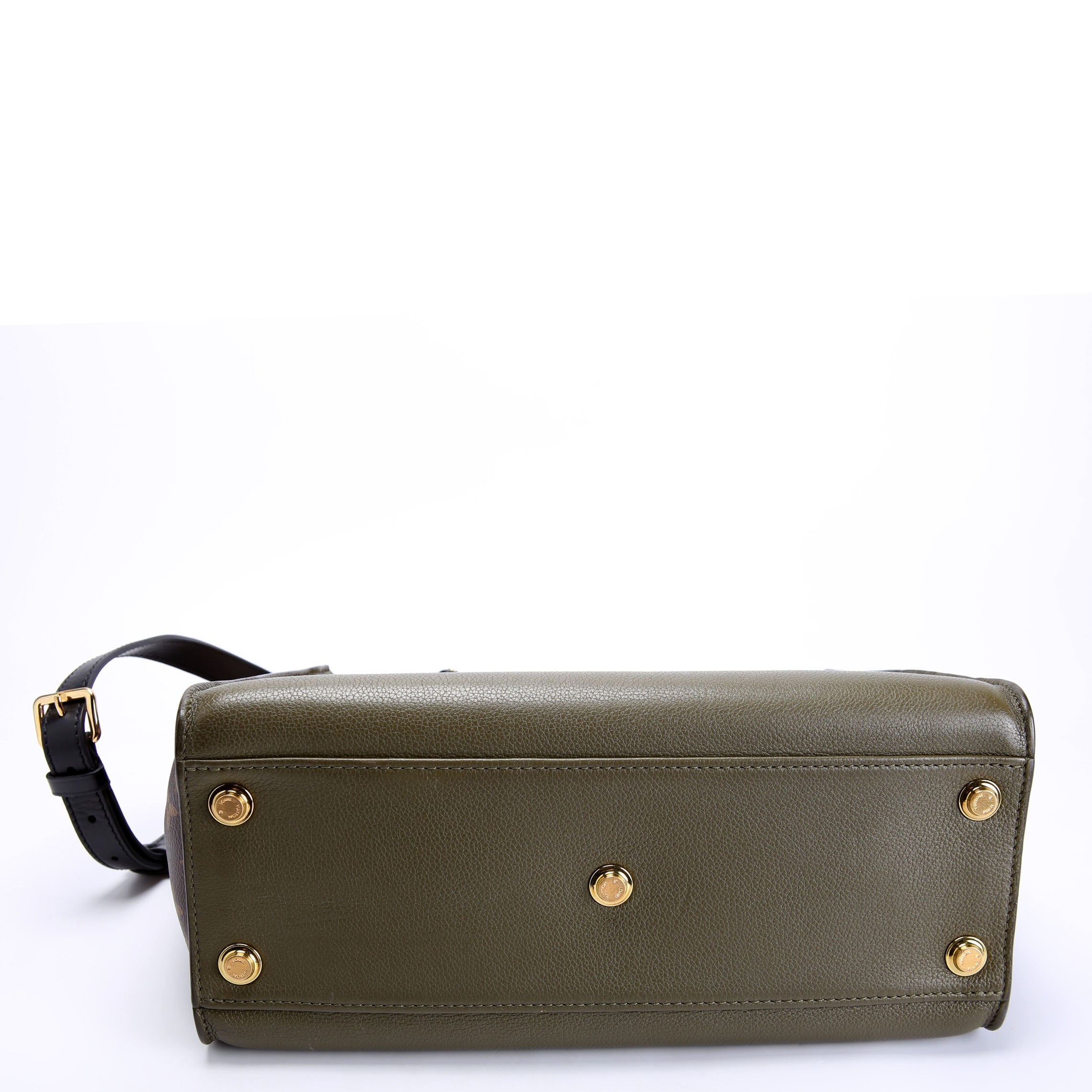 On My Side MM Calfskin/Monogram Green/Beige
