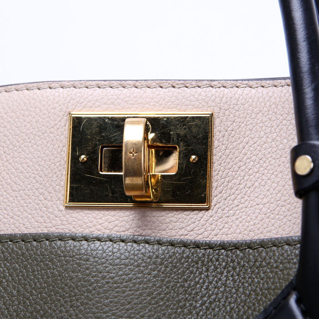 On My Side MM Calfskin/Monogram Green/Beige