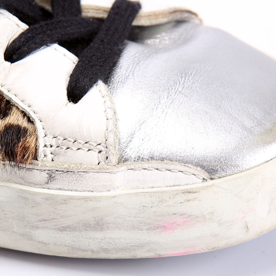 Super Star Sneakers Size 38 Cheetah/Pink/Silver