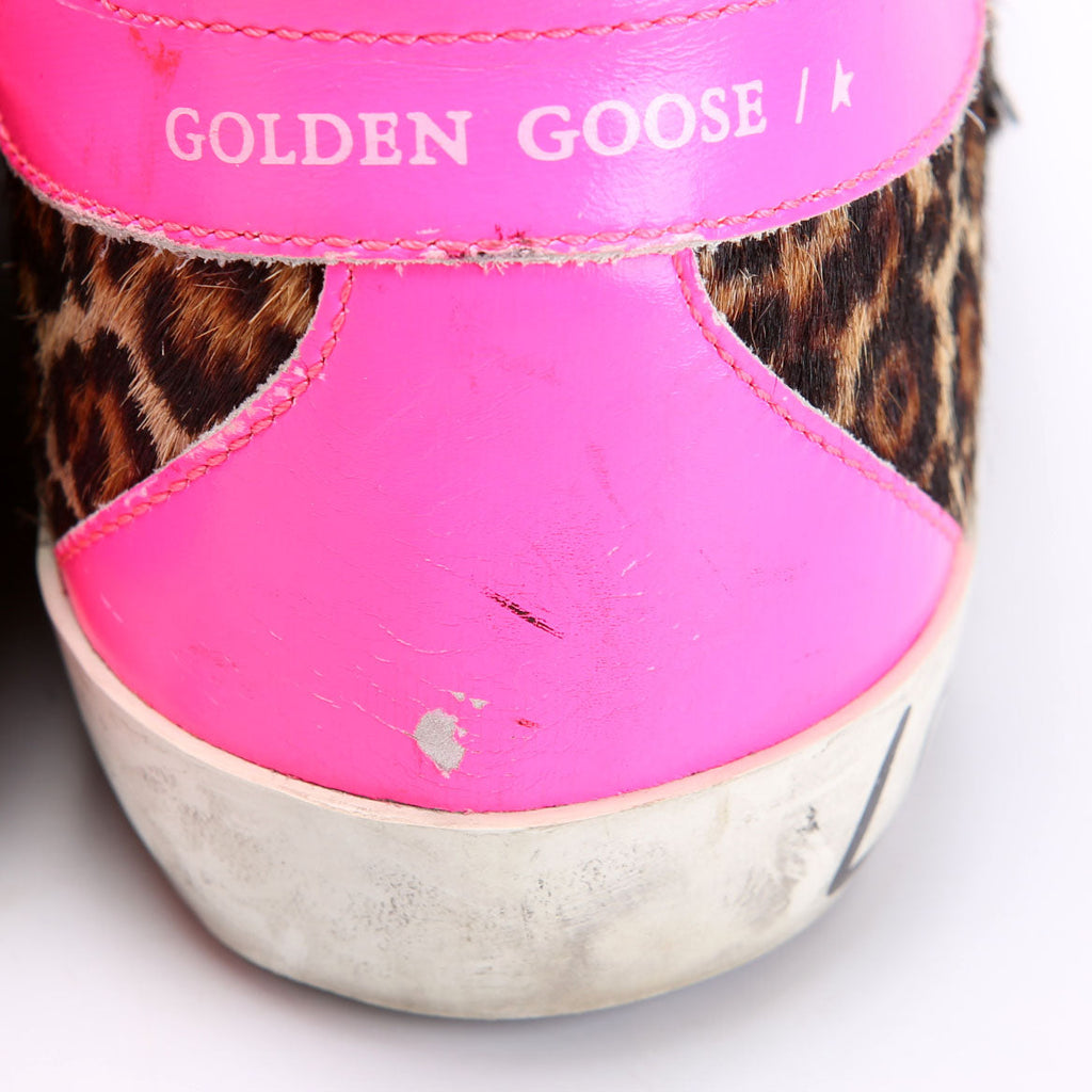 Super Star Sneakers Size 38 Cheetah/Pink/Silver