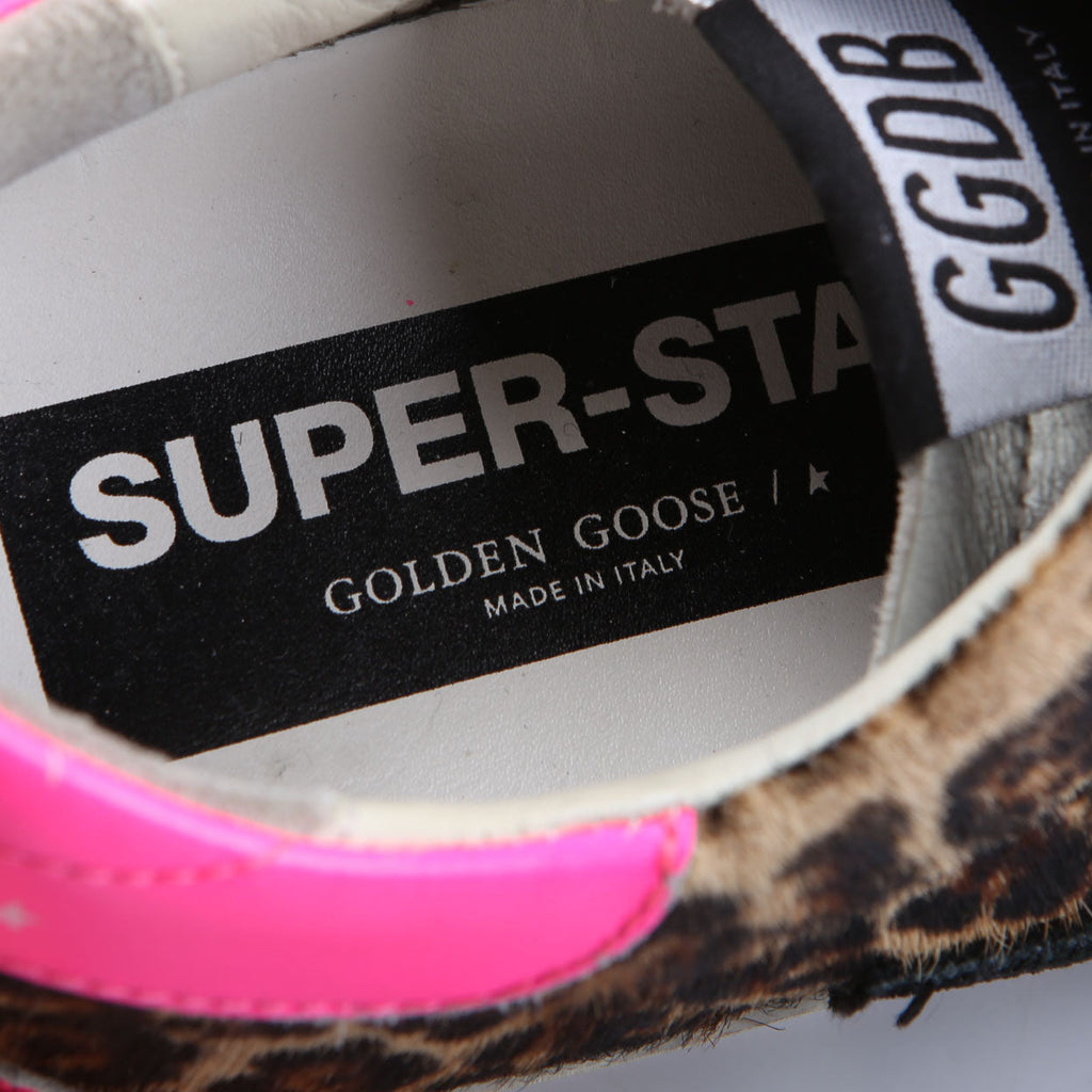 Super Star Sneakers Size 38 Cheetah/Pink/Silver