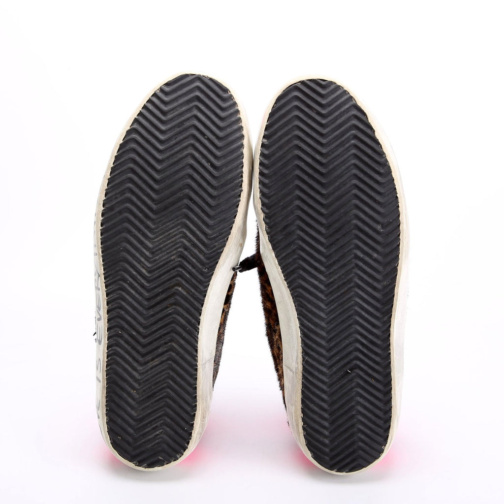 Super Star Sneakers Size 38 Cheetah/Pink/Silver