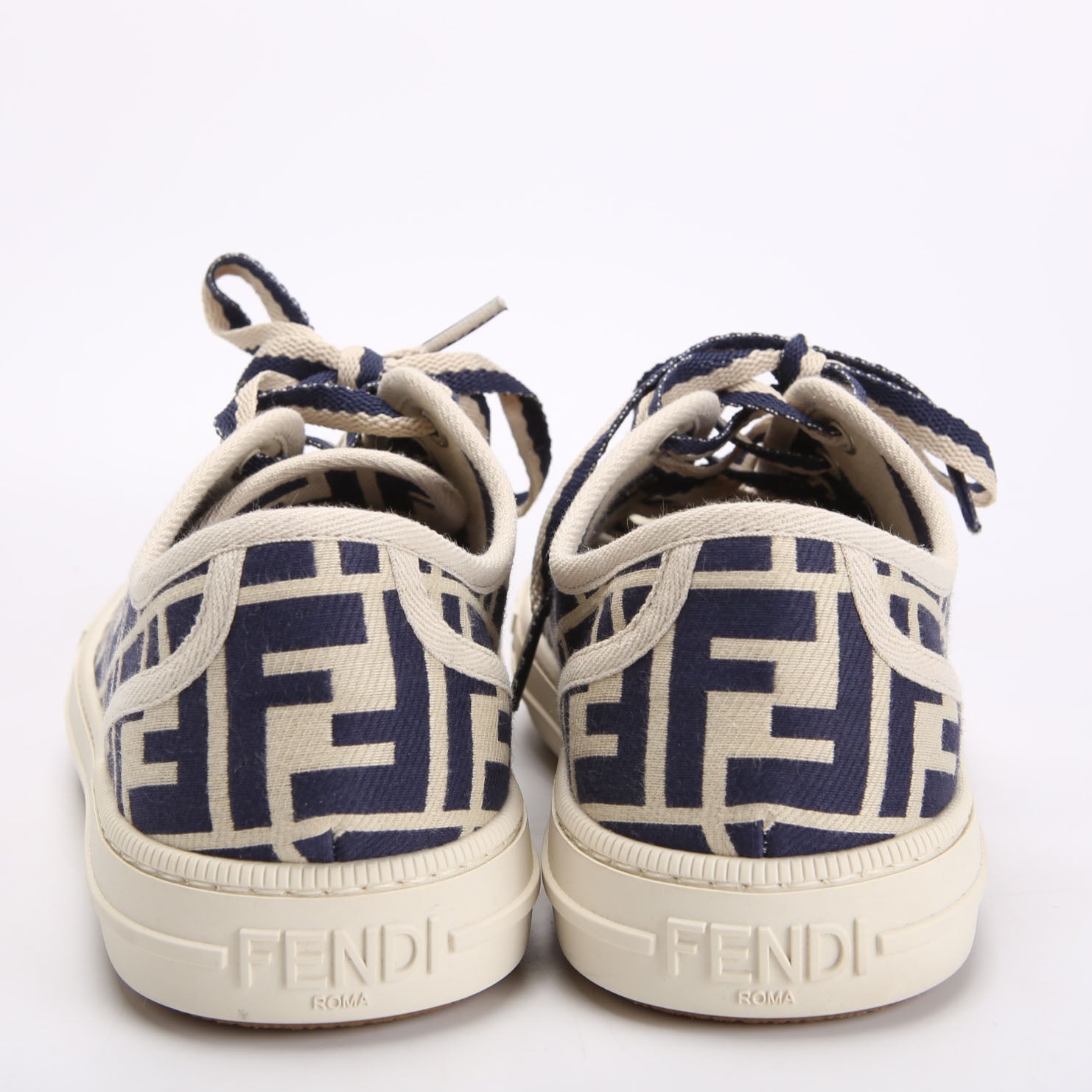 Domino Low Top Sneakers Size 39 Navy/Beige
