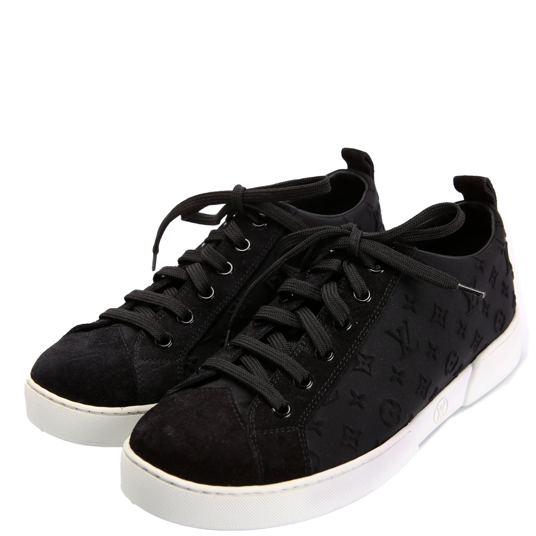 Stellar Low Top Sneakers Suede Size 36.5 Black/White