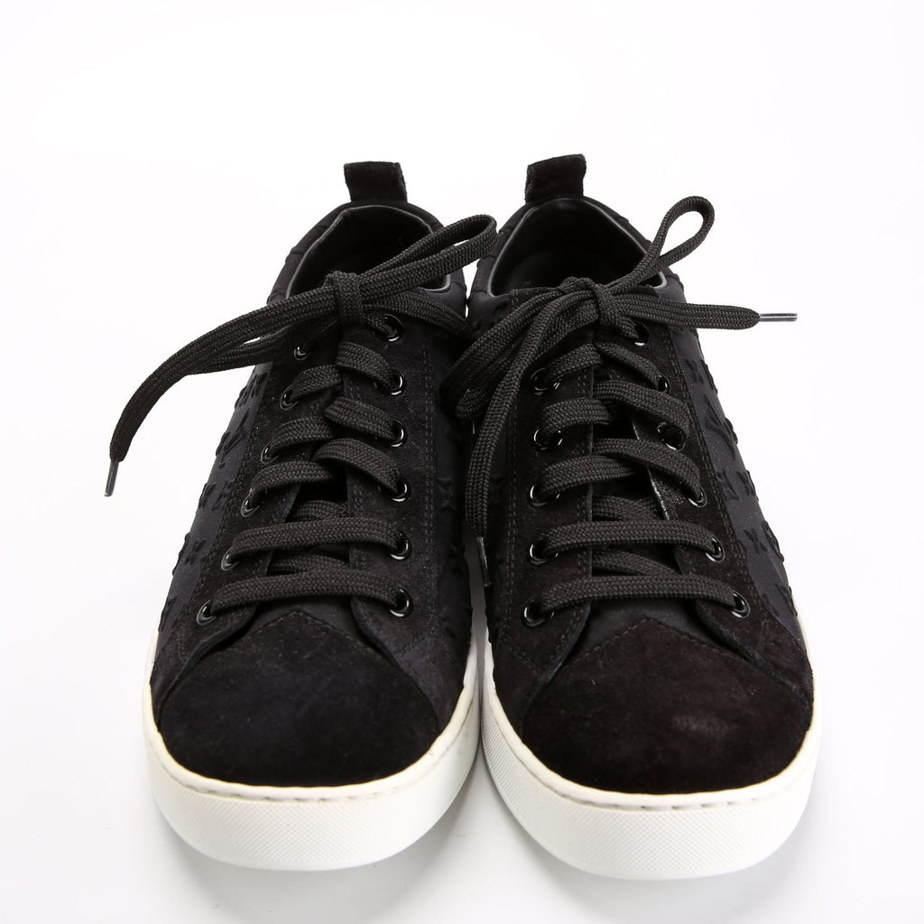 Stellar Low Top Sneakers Suede Size 36.5 Black/White