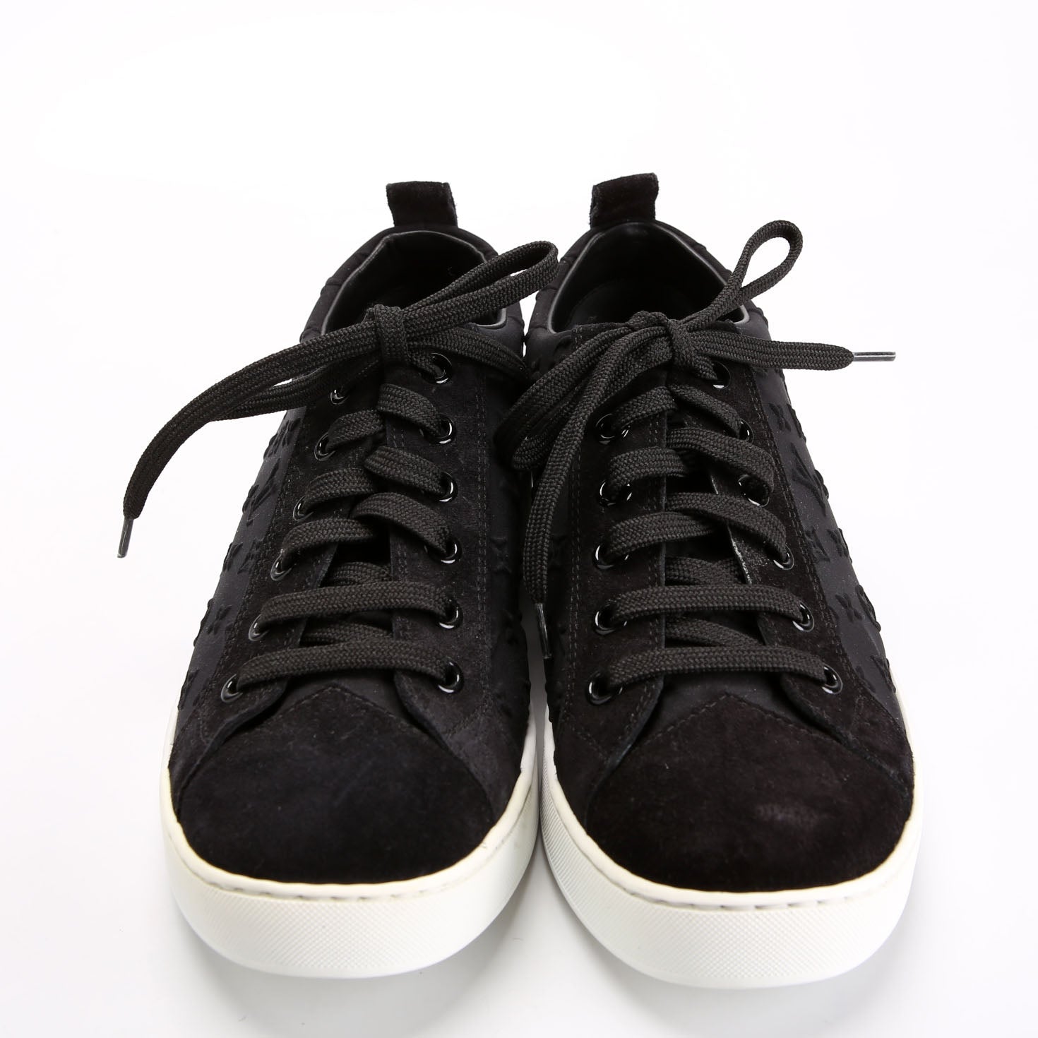 Stellar Low Top Sneakers Suede Size 36.5 Black/White