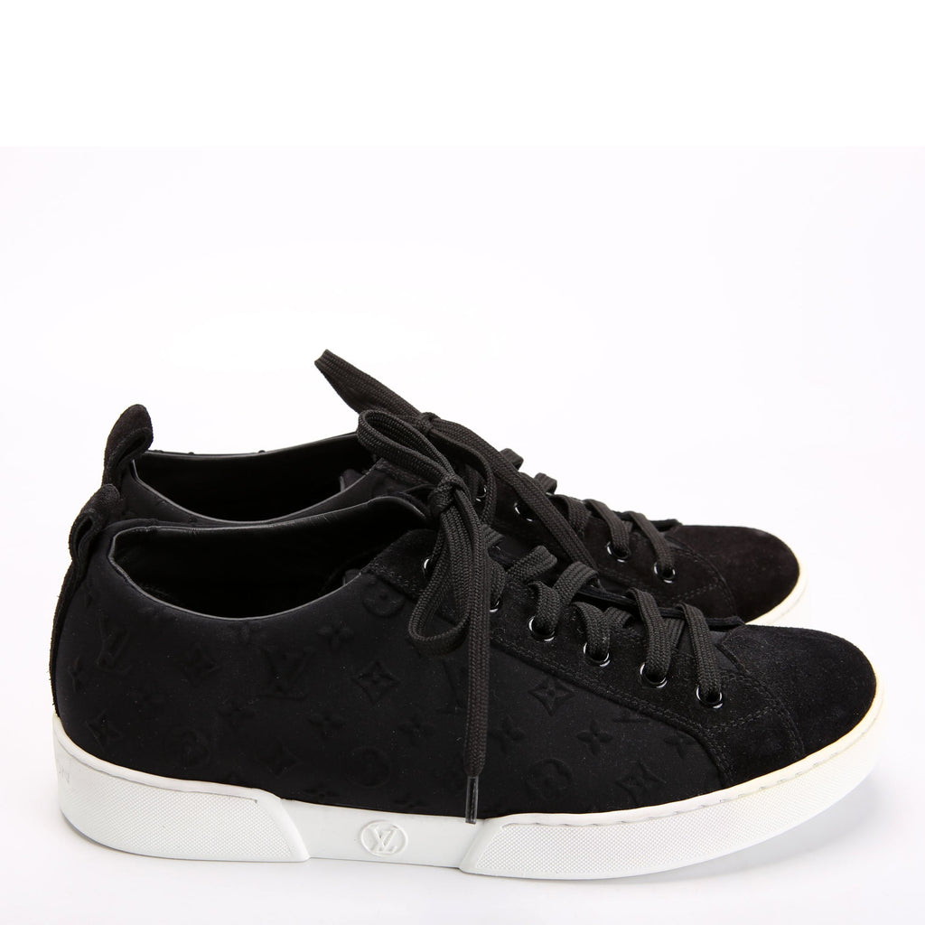 Stellar Low Top Sneakers Suede Size 36.5 Black/White