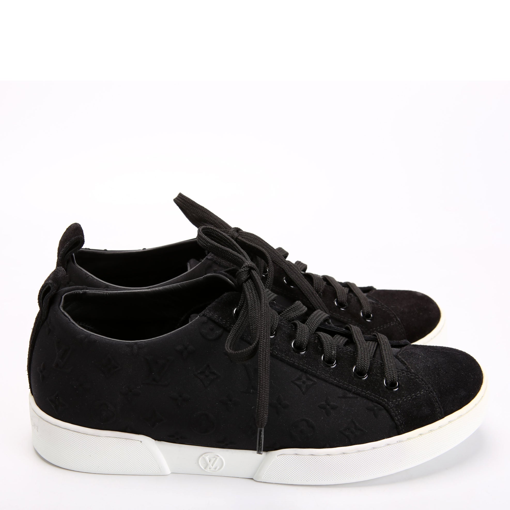 Stellar Low Top Sneakers Suede Size 36.5 Black/White