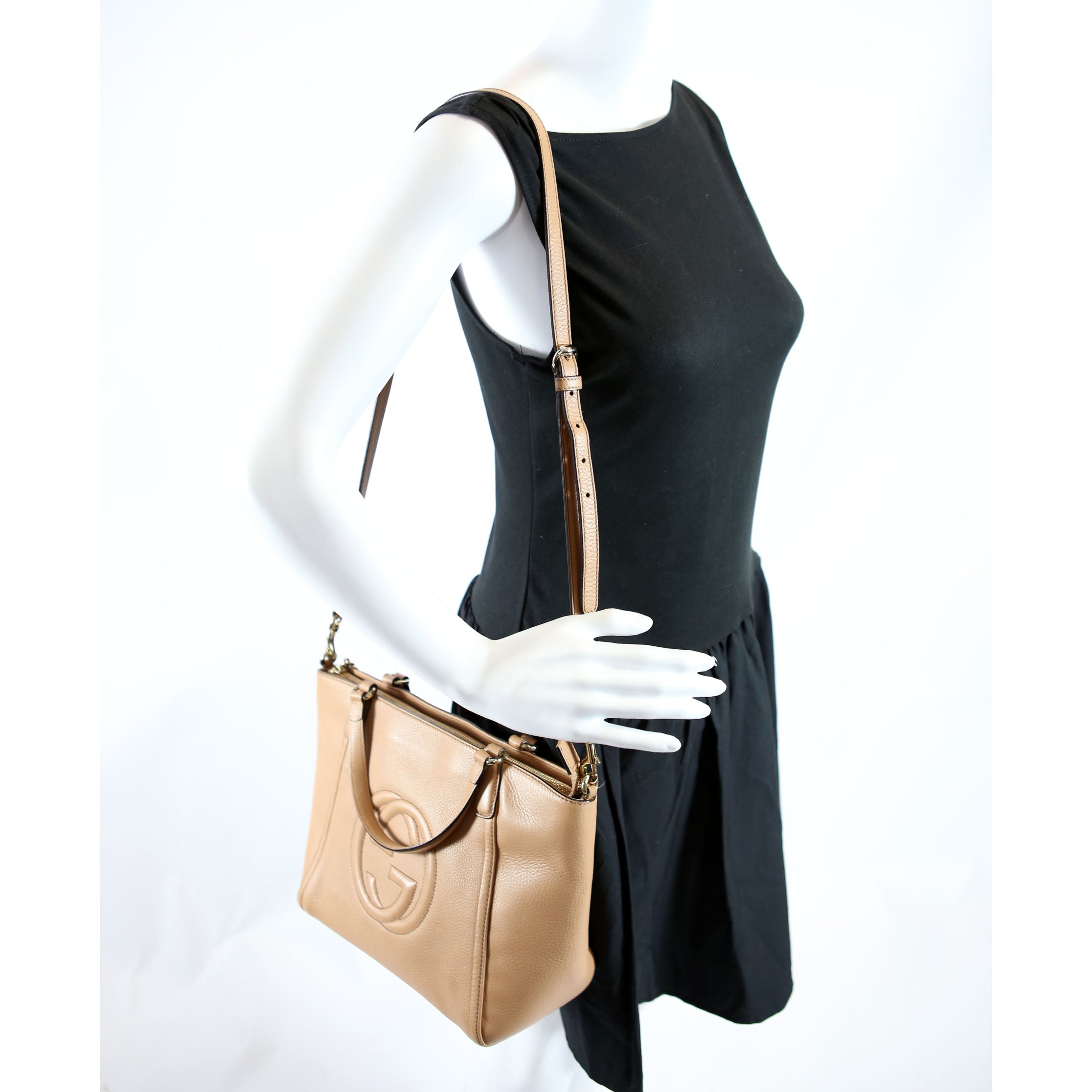 Gucci 369176 Soho Crossbody Nude