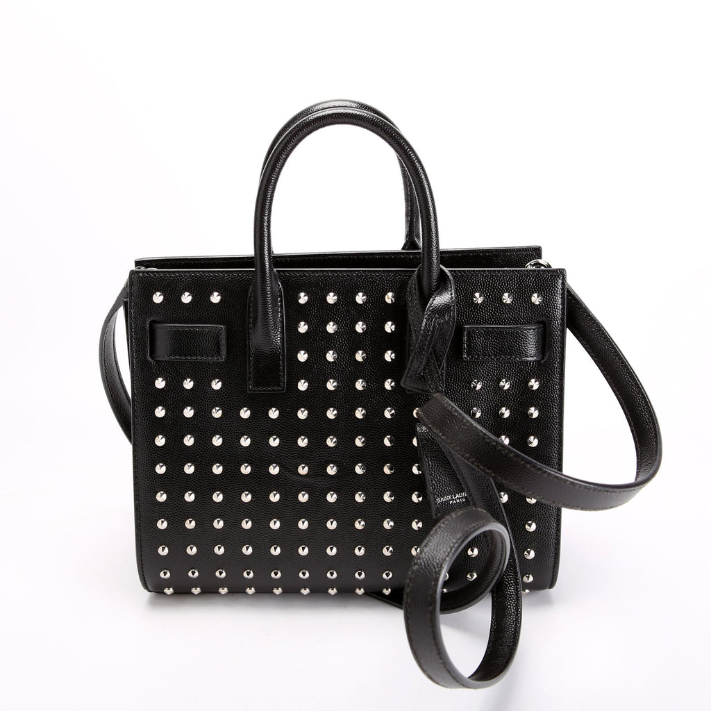 SAINT LAURENT Sac De Jour Nano 392035 Studded Black