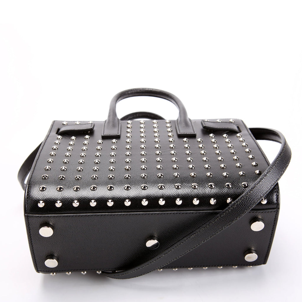SAINT LAURENT Sac De Jour Nano 392035 Studded Black