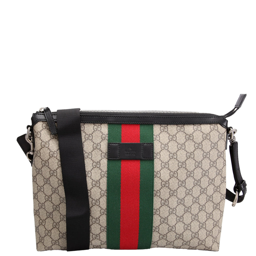 Gucci 523335 GG Supreme Messenger Black