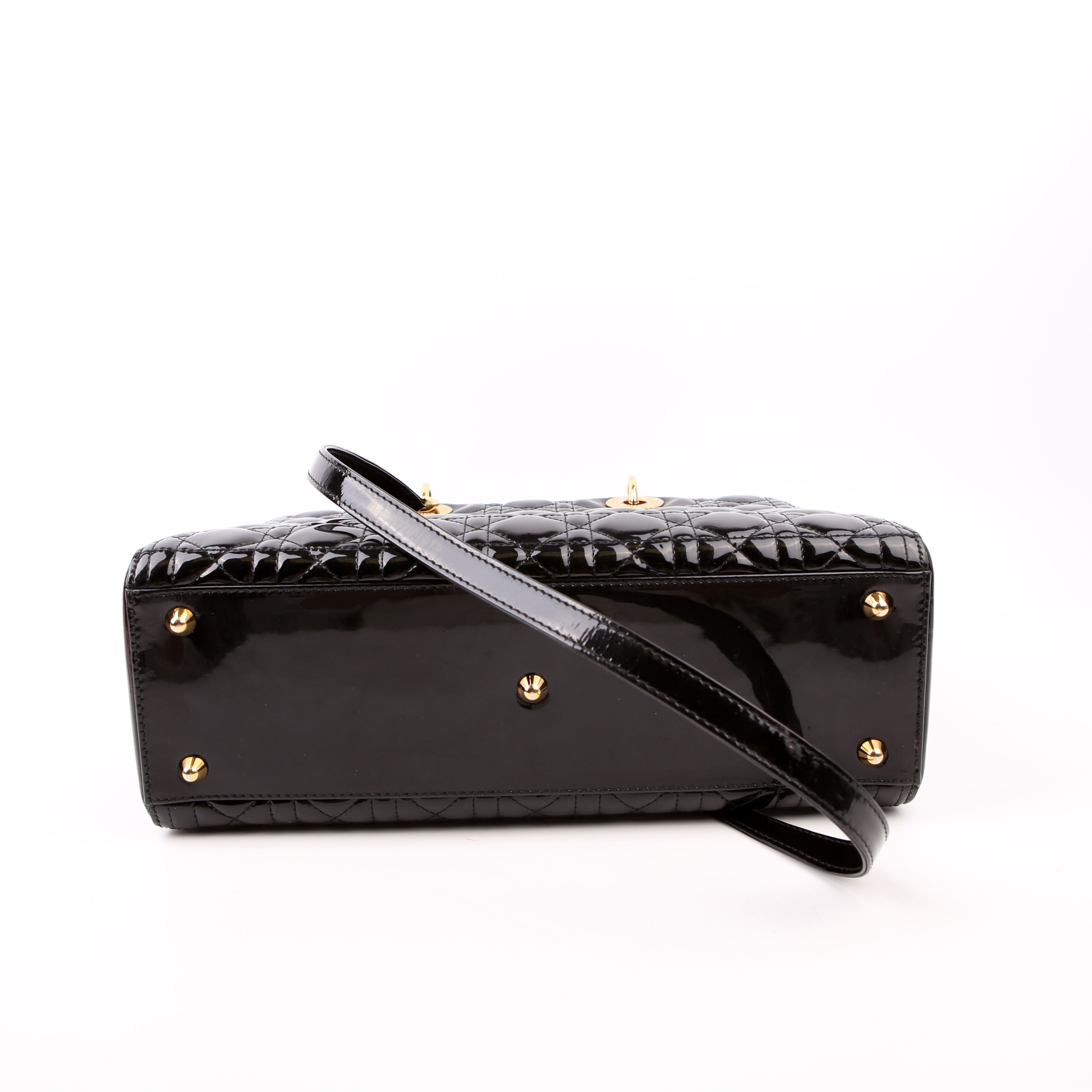 Lady Dior Large Patent Black