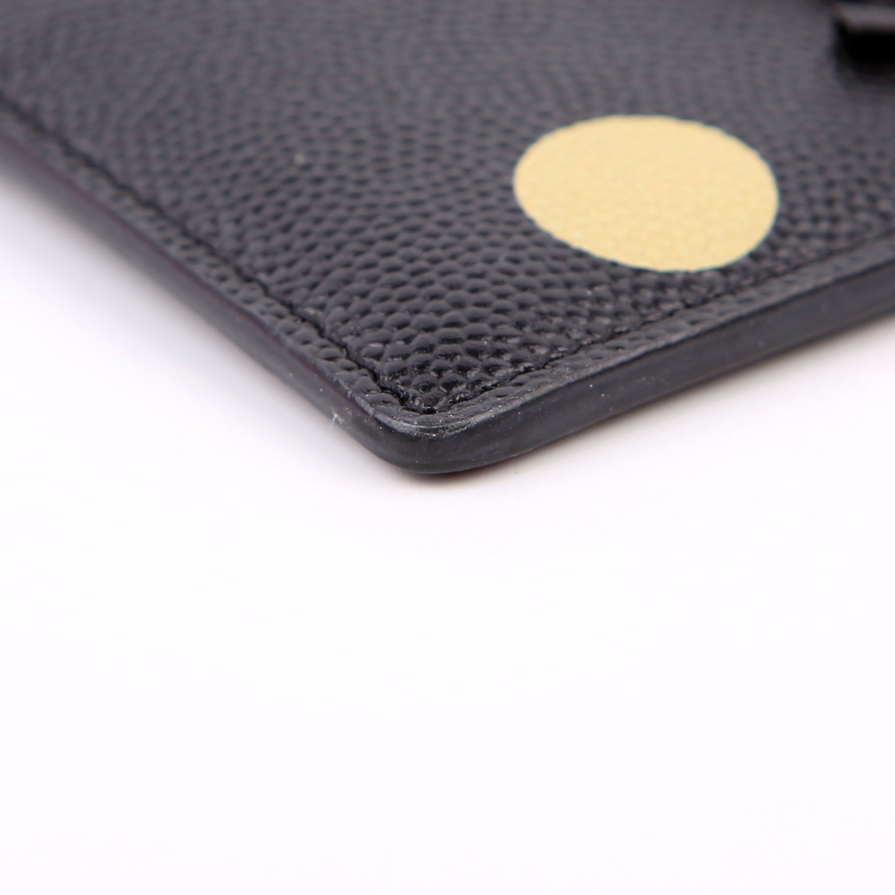 SAINT LAURENT Grain De Poudre Card Holder Black