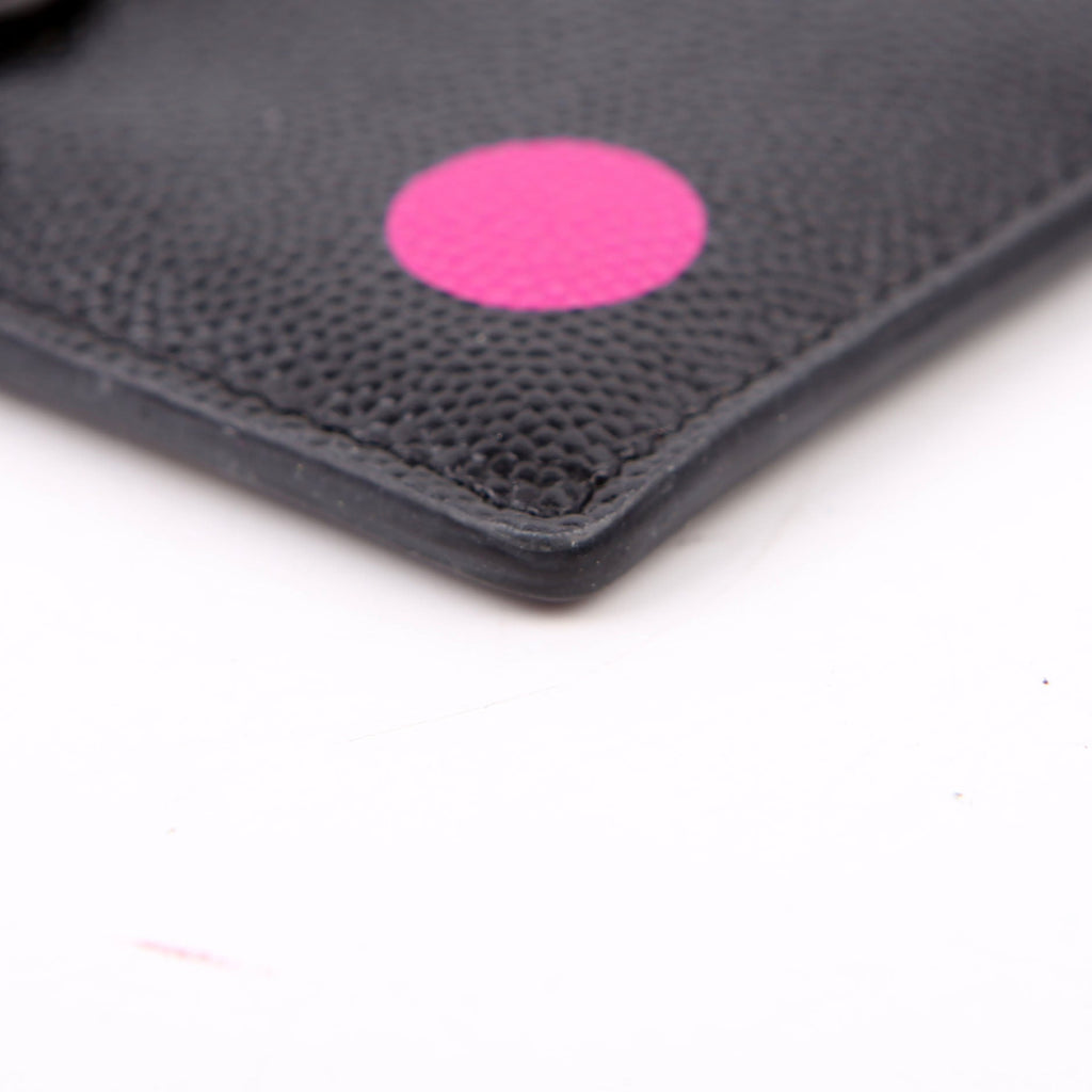 SAINT LAURENT Grain De Poudre Card Holder Black