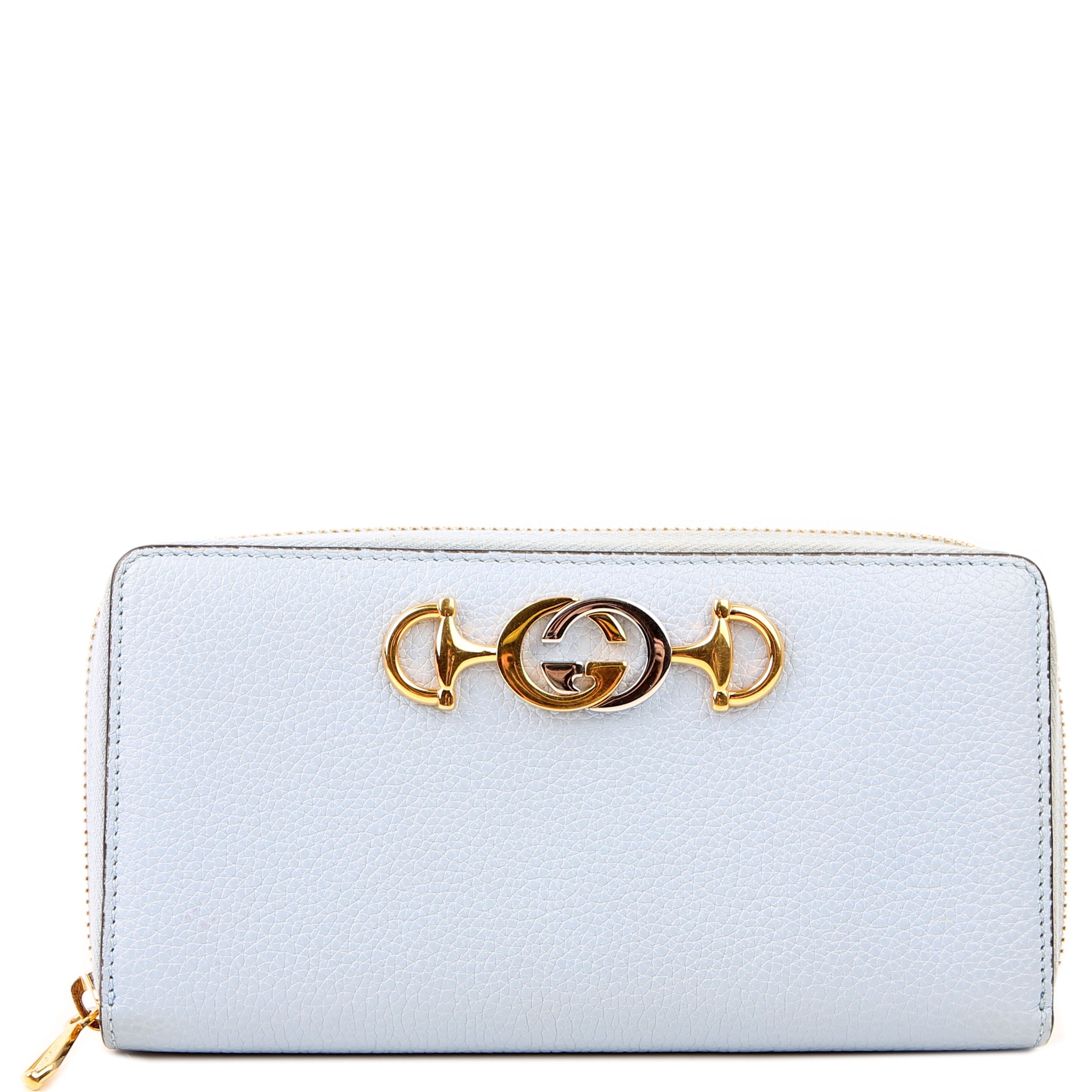 Gucci 570661 Zumi Zip Around Wallet Blue