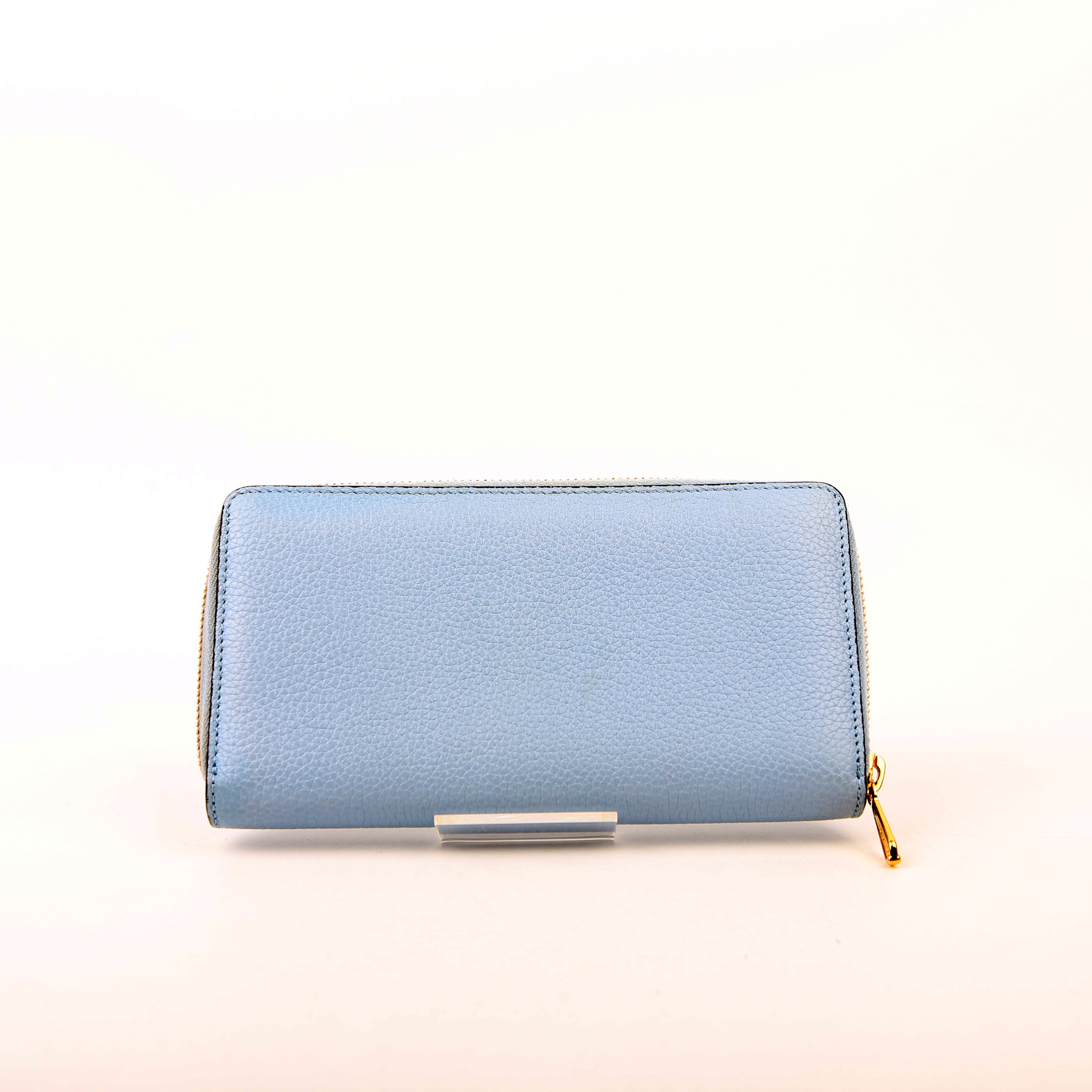 Gucci 570661 Zumi Zip Around Wallet Blue