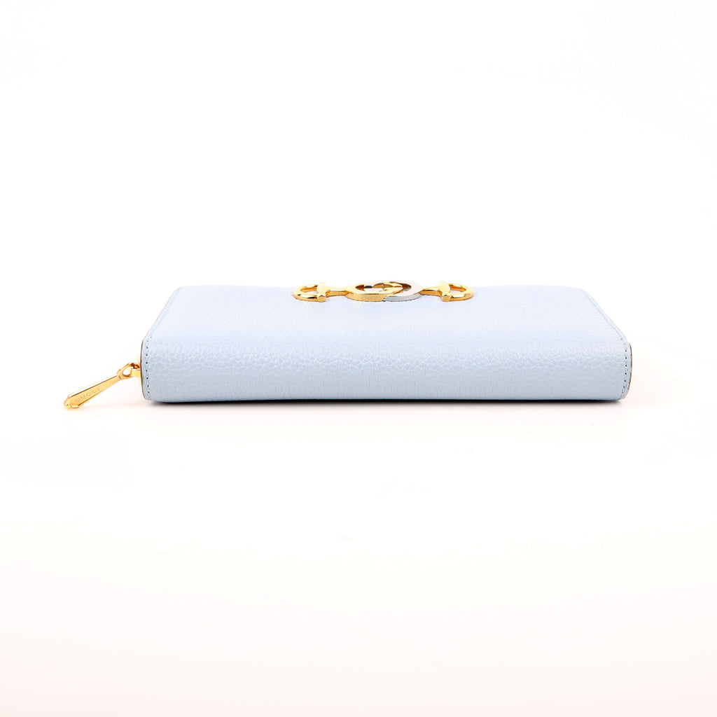 Gucci 570661 Zumi Zip Around Wallet Blue