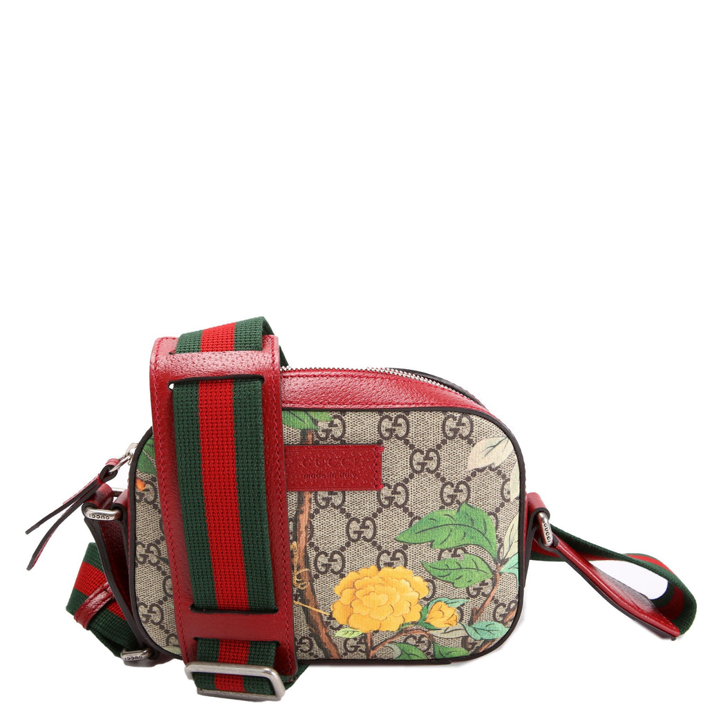 Gucci 450948 GG Supreme Tian Small Shoulder Bag Red/Multicolor