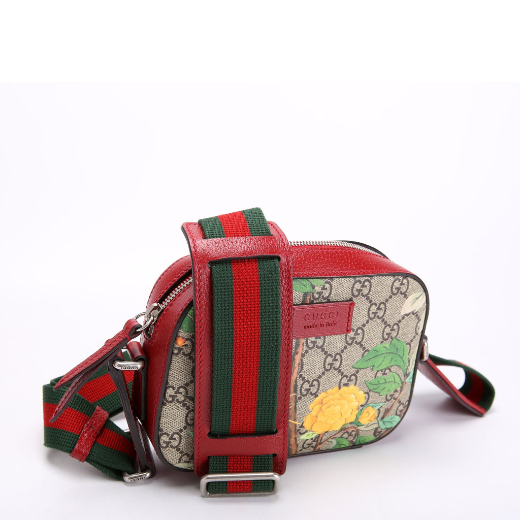 Gucci 450948 GG Supreme Tian Small Shoulder Bag Red/Multicolor