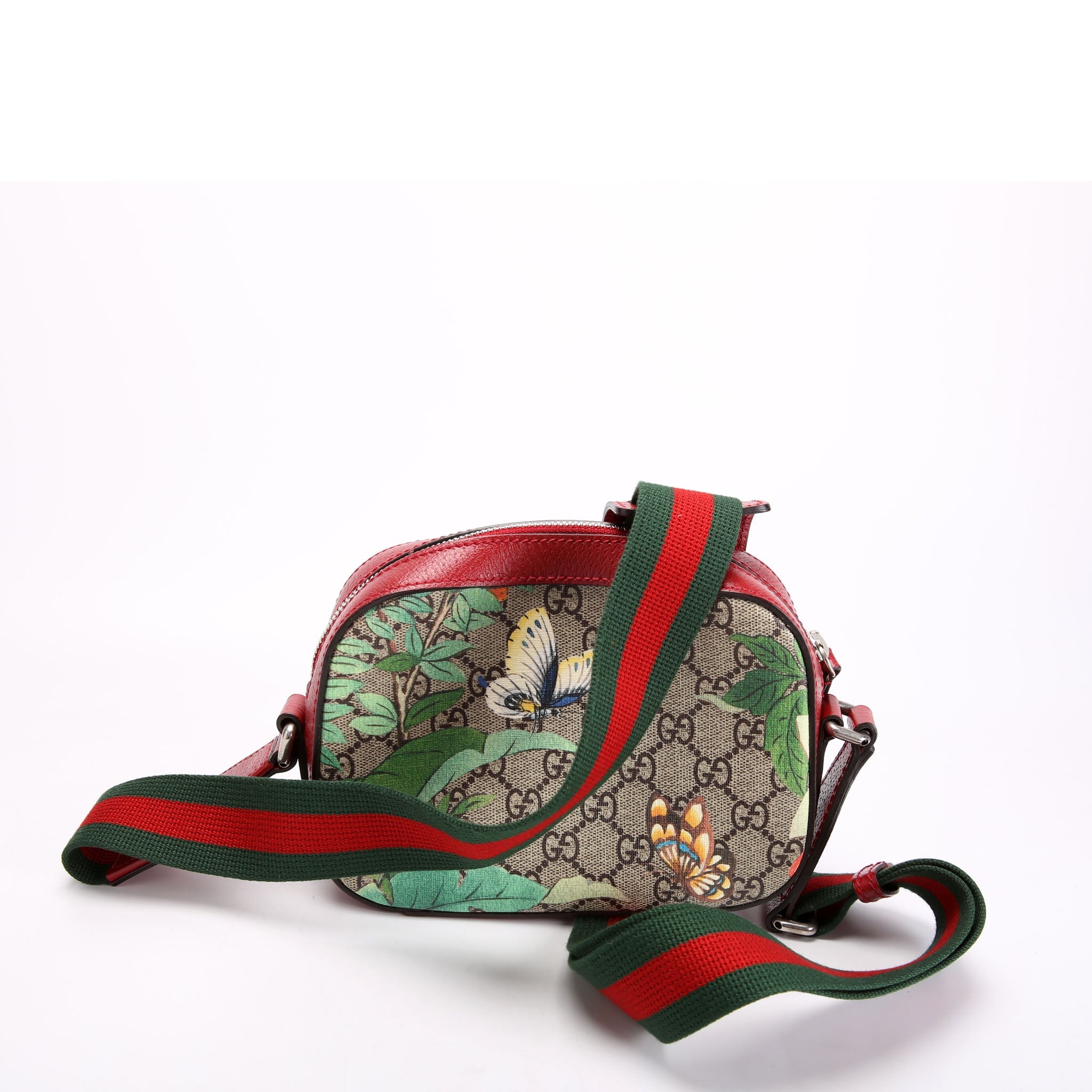 Gucci 450948 GG Supreme Tian Small Shoulder Bag Red/Multicolor