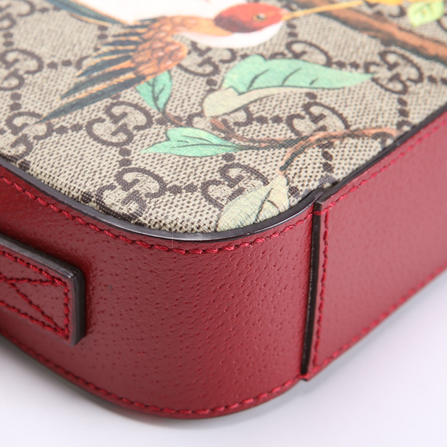 Gucci 450948 GG Supreme Tian Small Shoulder Bag Red/Multicolor