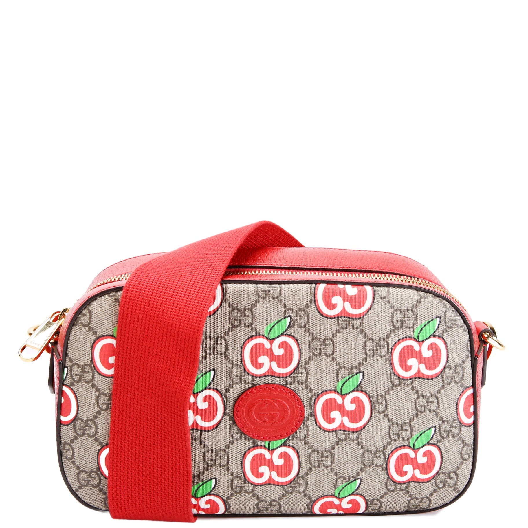 Gucci 574886 GG Apple Shoulder Bag Red