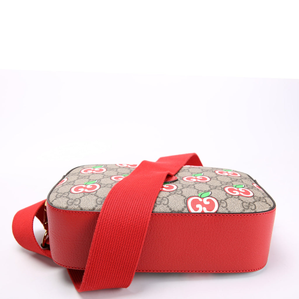 Gucci 574886 GG Apple Shoulder Bag Red