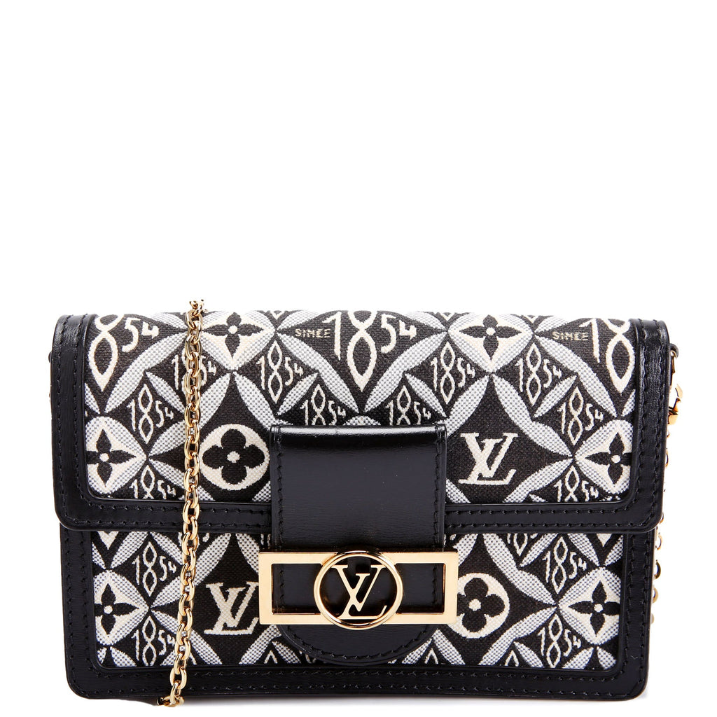 Dauphine Chain Wallet Since 1854 Jacquard Black/White
