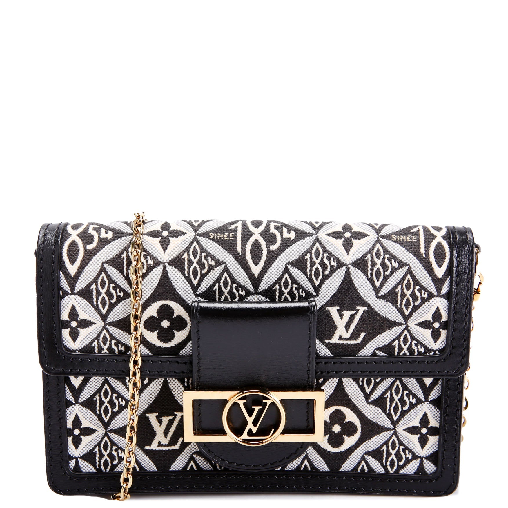 Dauphine Chain Wallet Since 1854 Jacquard Black/White