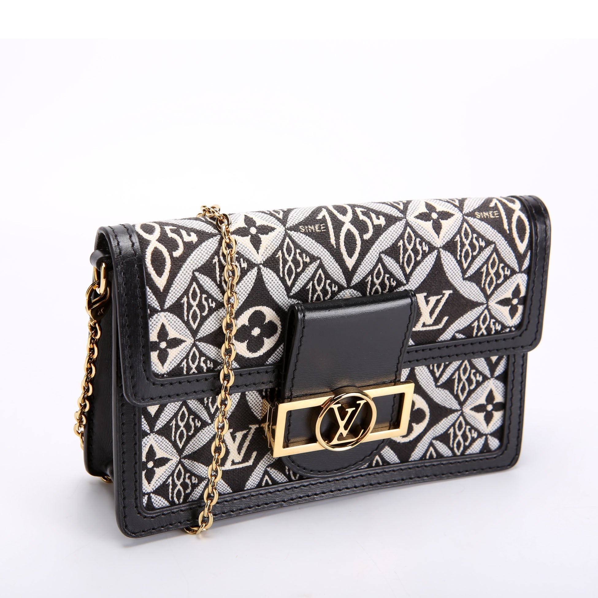 Dauphine Chain Wallet Since 1854 Jacquard Black/White