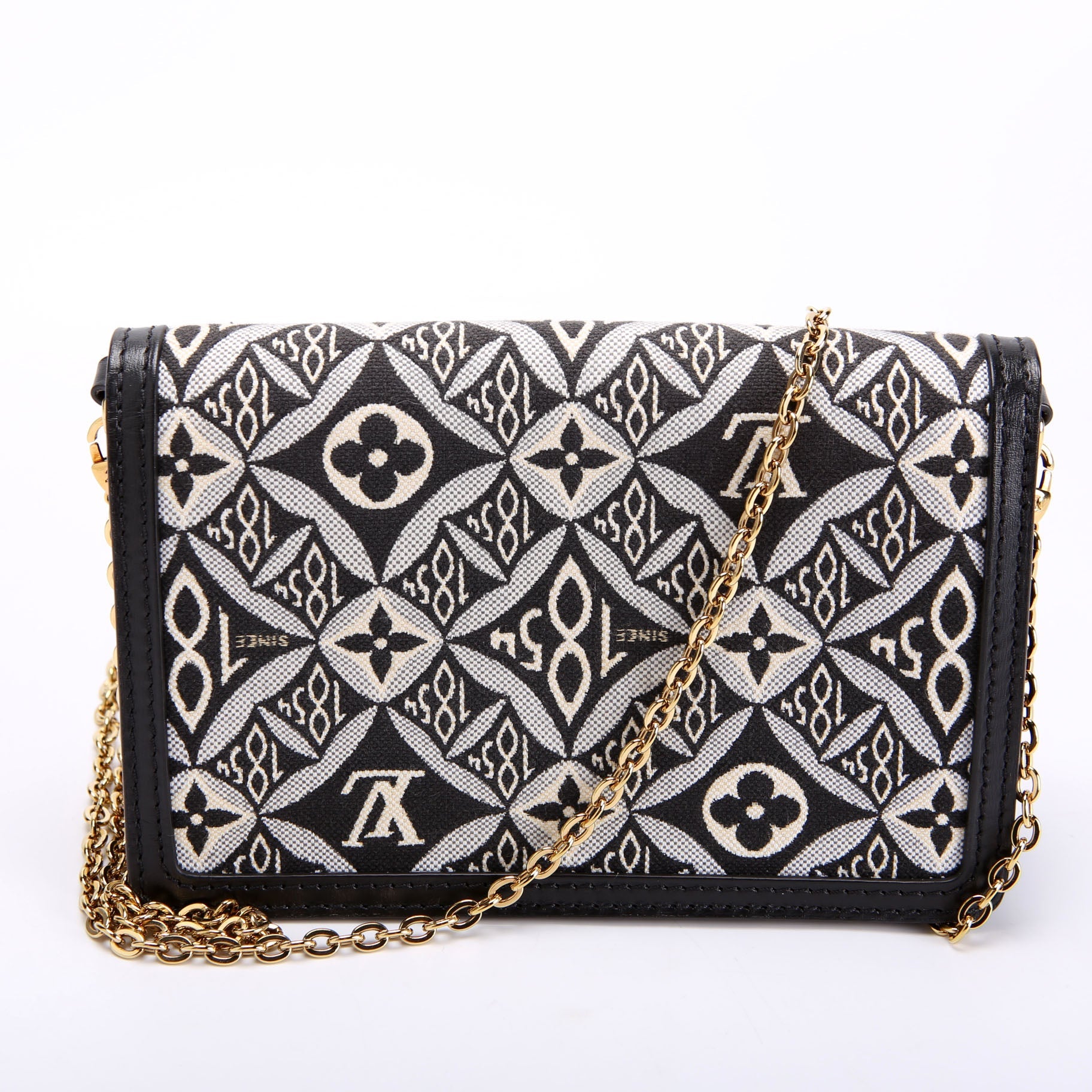 Dauphine Chain Wallet Since 1854 Jacquard Black/White