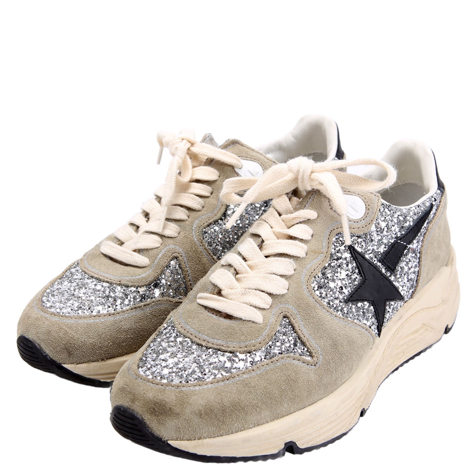 Running Sneakers Size 36 Gray/Glitter