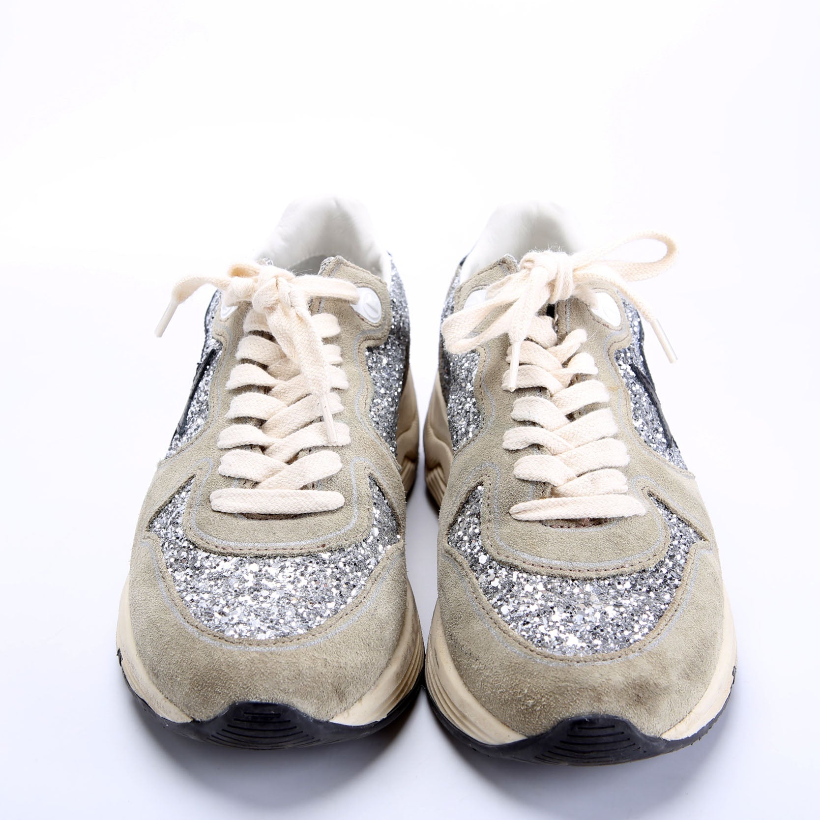 Running Sneakers Size 36 Gray/Glitter
