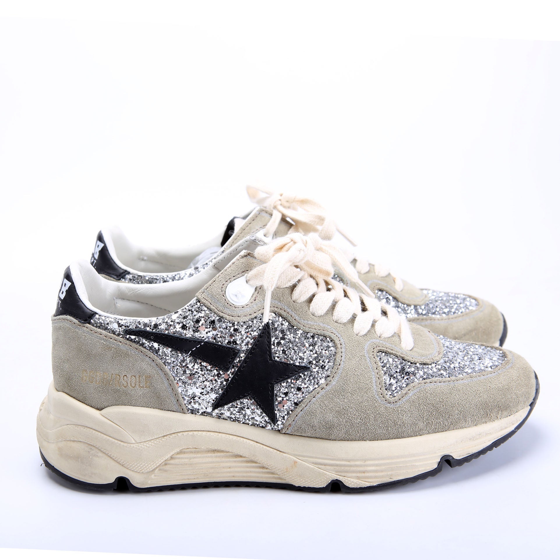 Running Sneakers Size 36 Gray/Glitter