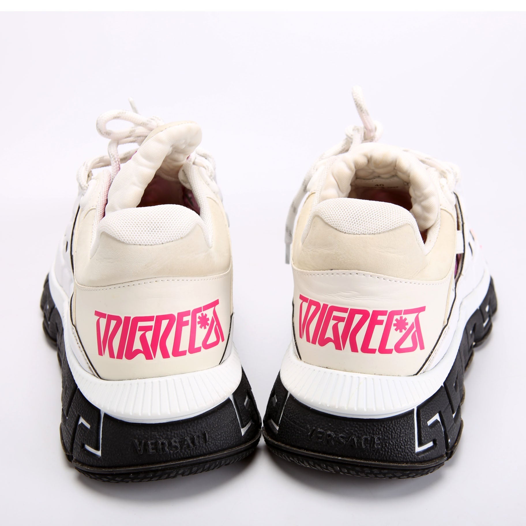 Trigreca Low Top Sneakers Size 40 White/Pink