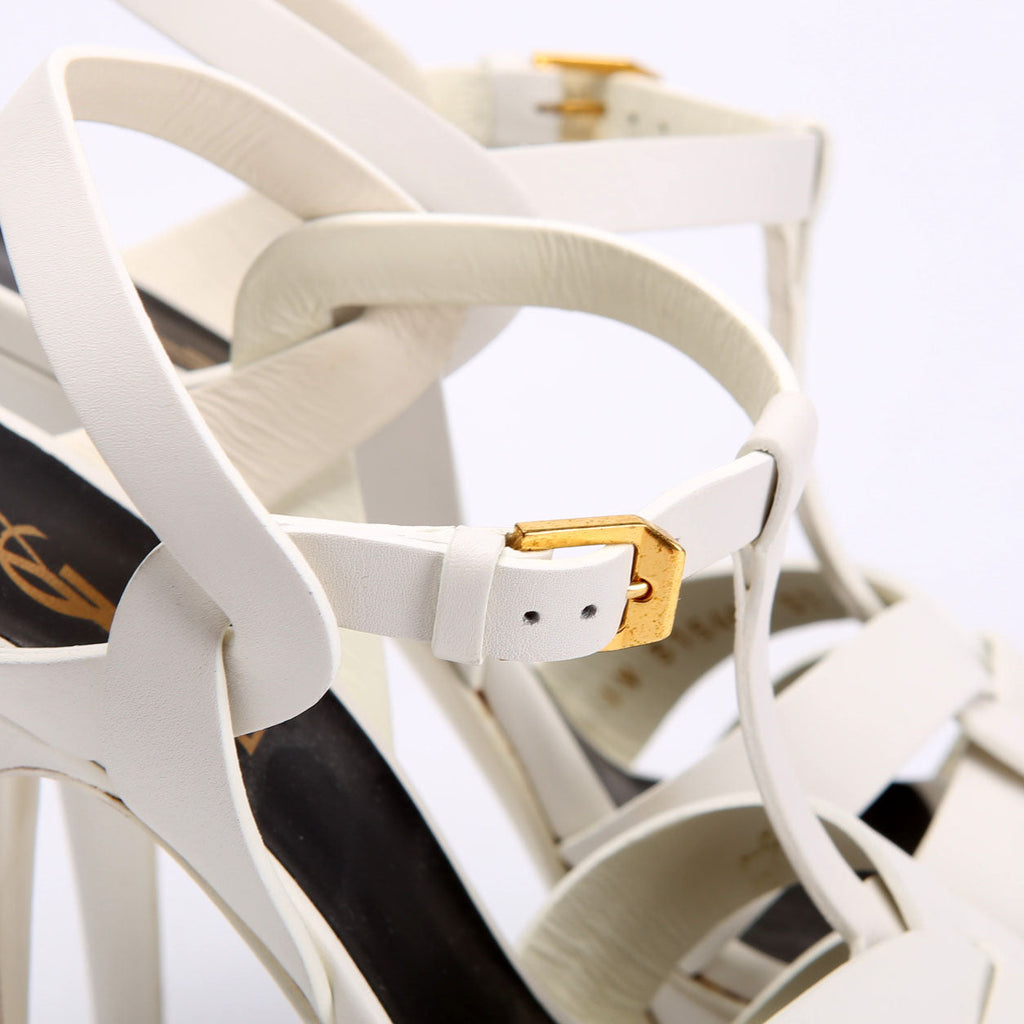 Tribute Platform Sandals Heels Size 37 White