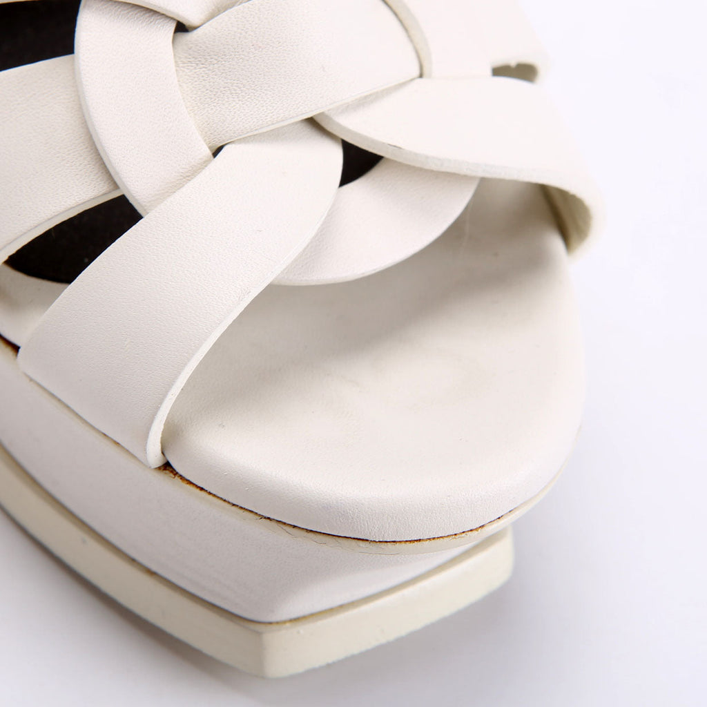 Tribute Platform Sandals Heels Size 37 White