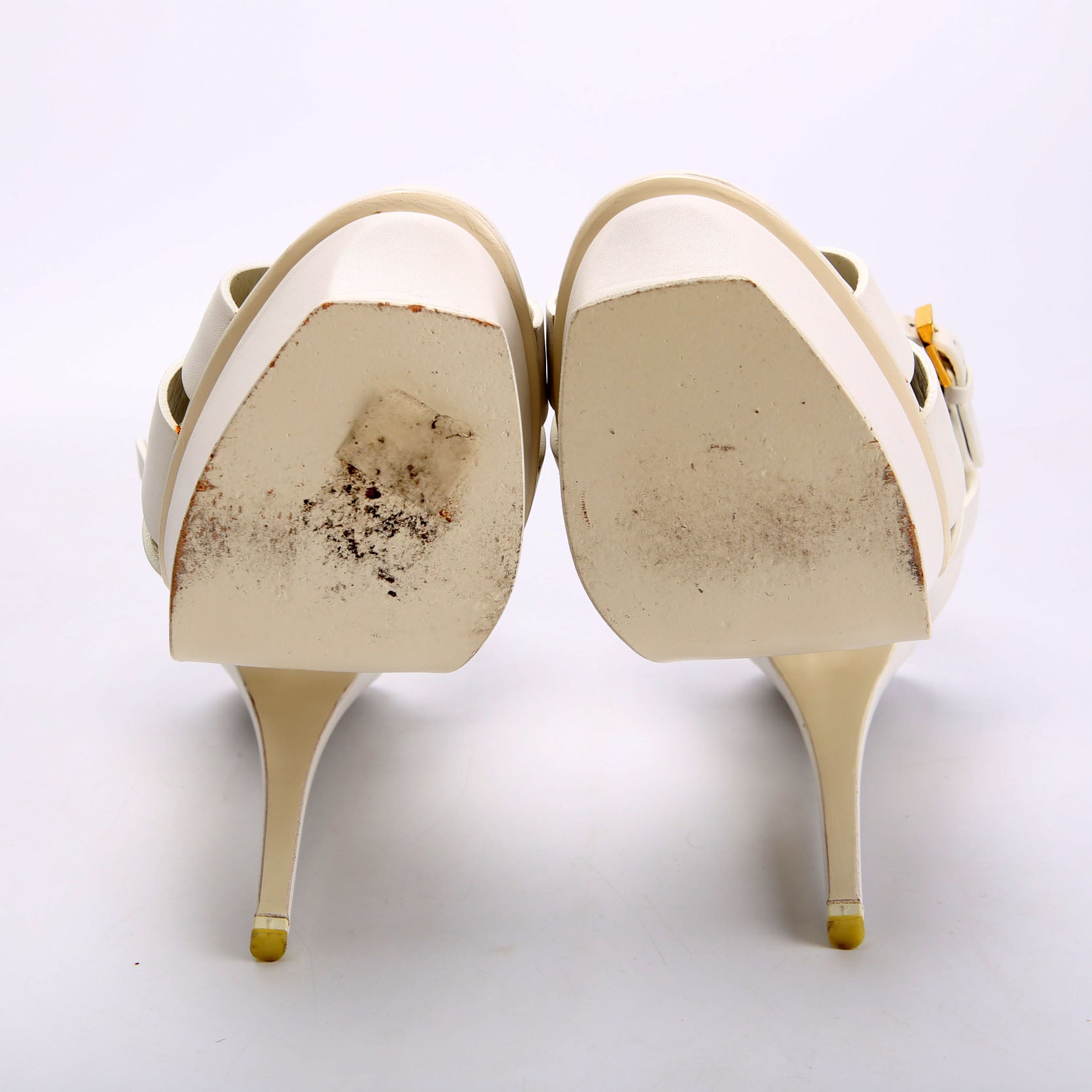 Tribute Platform Sandals Heels Size 37 White