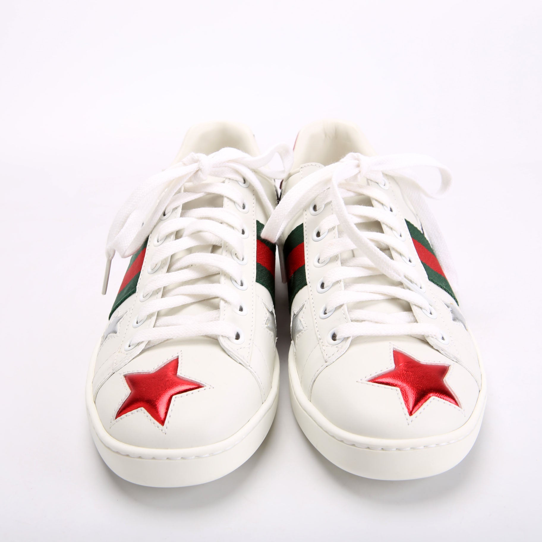 Ace Web Star Sneakers Size 36.5 White/Red/Blue