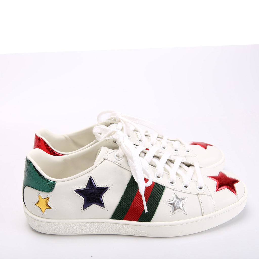 Ace Web Star Sneakers Size 36.5 White/Red/Blue