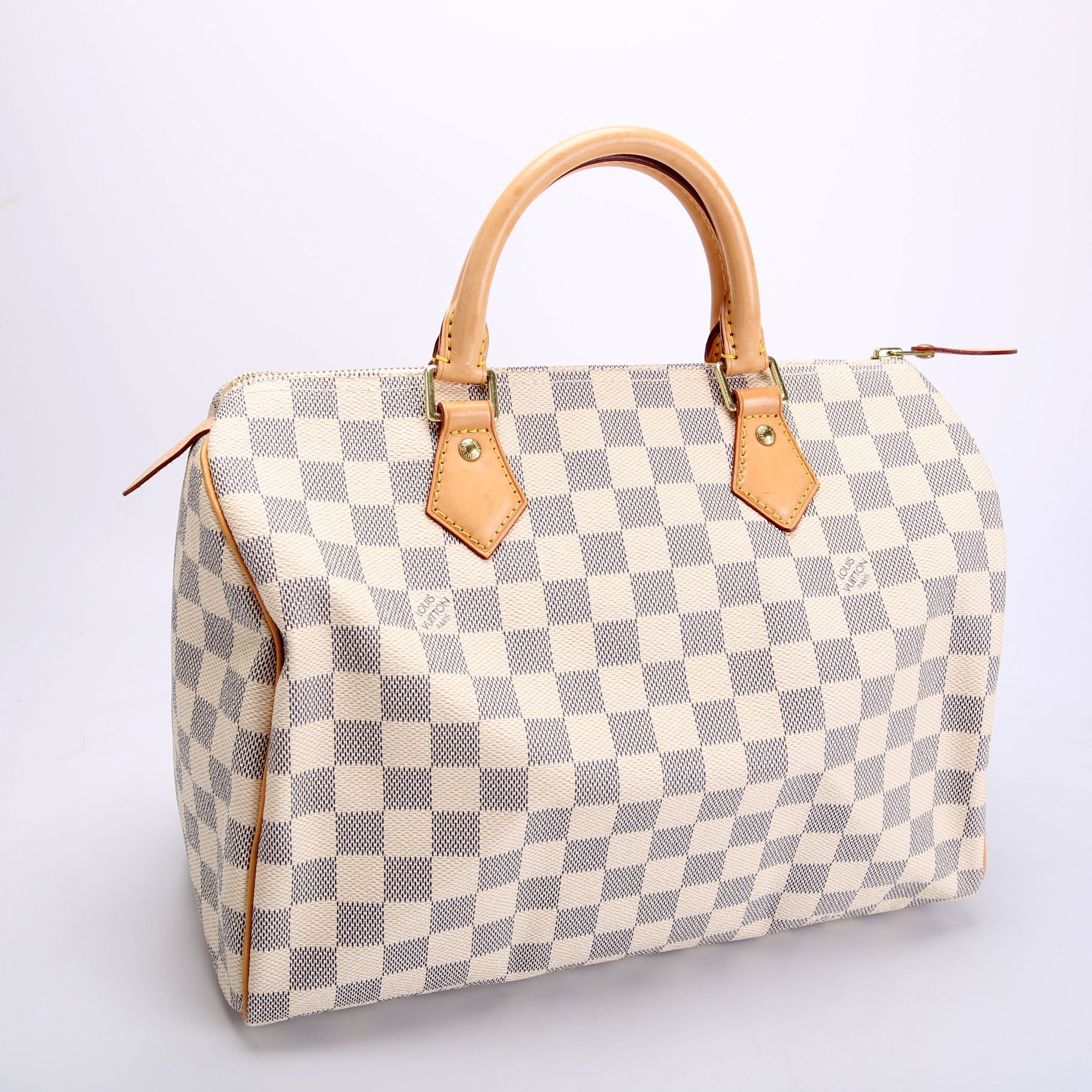 Speedy 30 Damier Azur Blue/White/Beige
