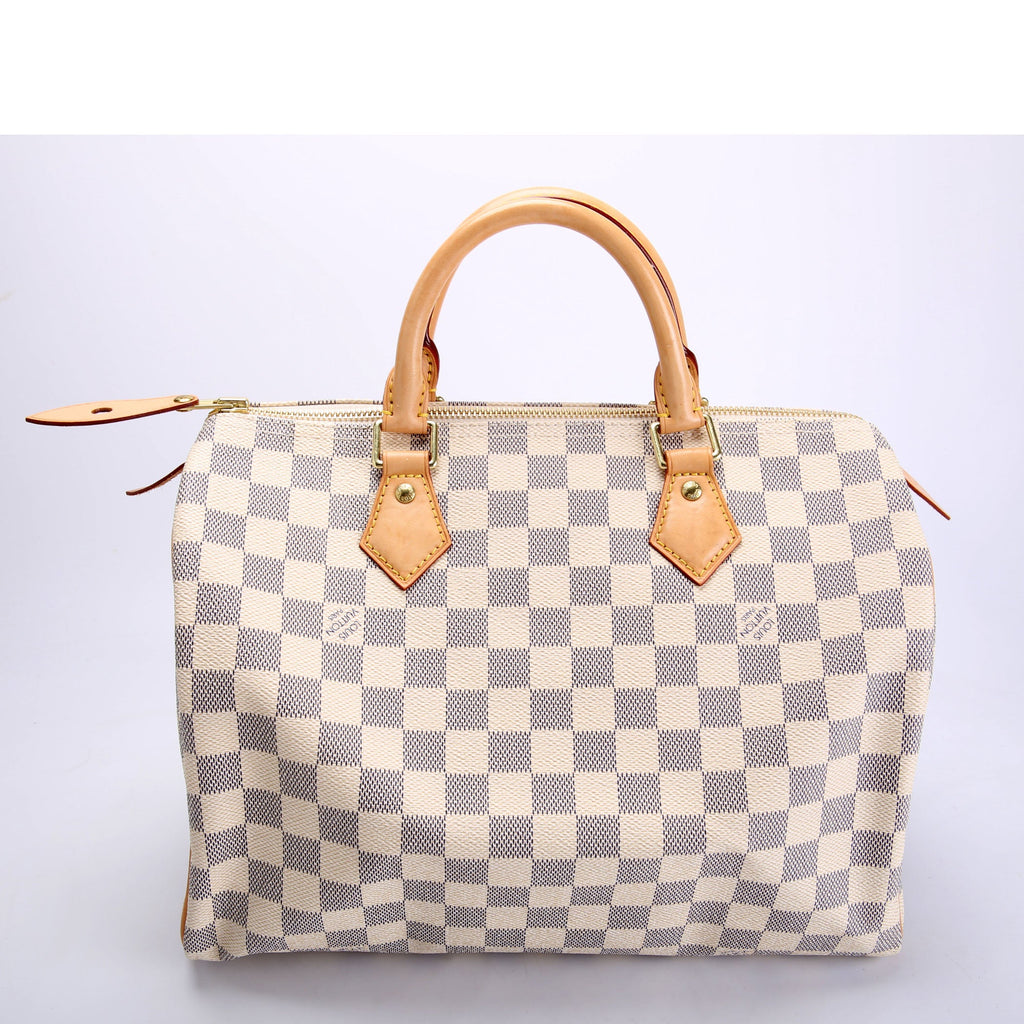 Speedy 30 Damier Azur Blue/White/Beige
