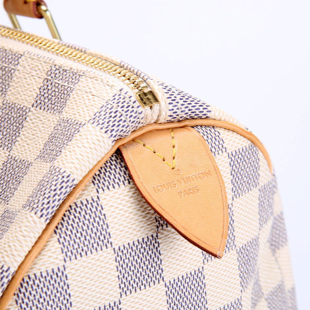 Speedy 30 Damier Azur Blue/White/Beige