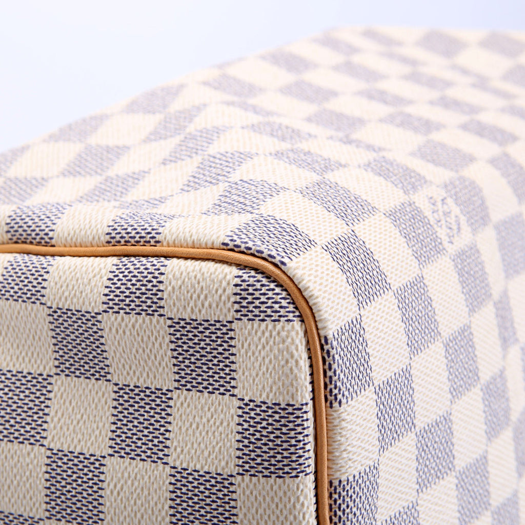 Speedy 30 Damier Azur Blue/White/Beige
