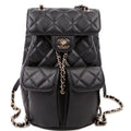 Duma Drawstring Backpack Small Caviar RFID Black