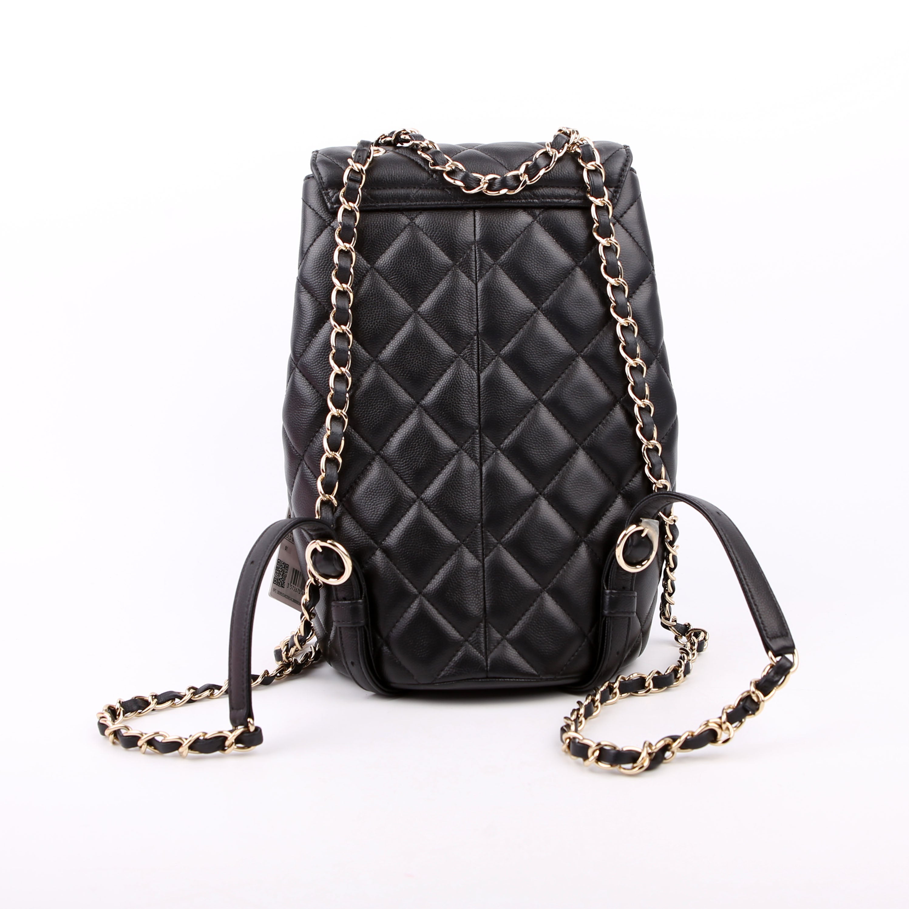 Duma Drawstring Backpack Small Caviar RFID Black